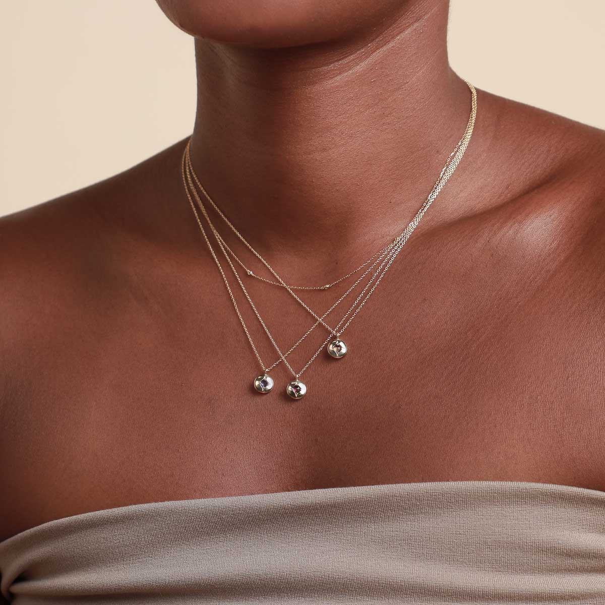 Gemstone Jewellery - November Citrine Birthstone Necklace in Solid Gold - Pendant Necklace - Astrid & Miyu