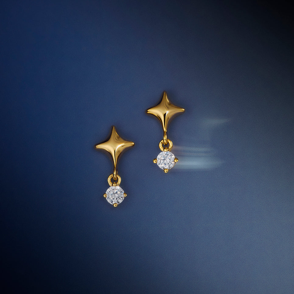 Cosmic Star Charm Studs Cracker in Gold-Astrid & Miyu