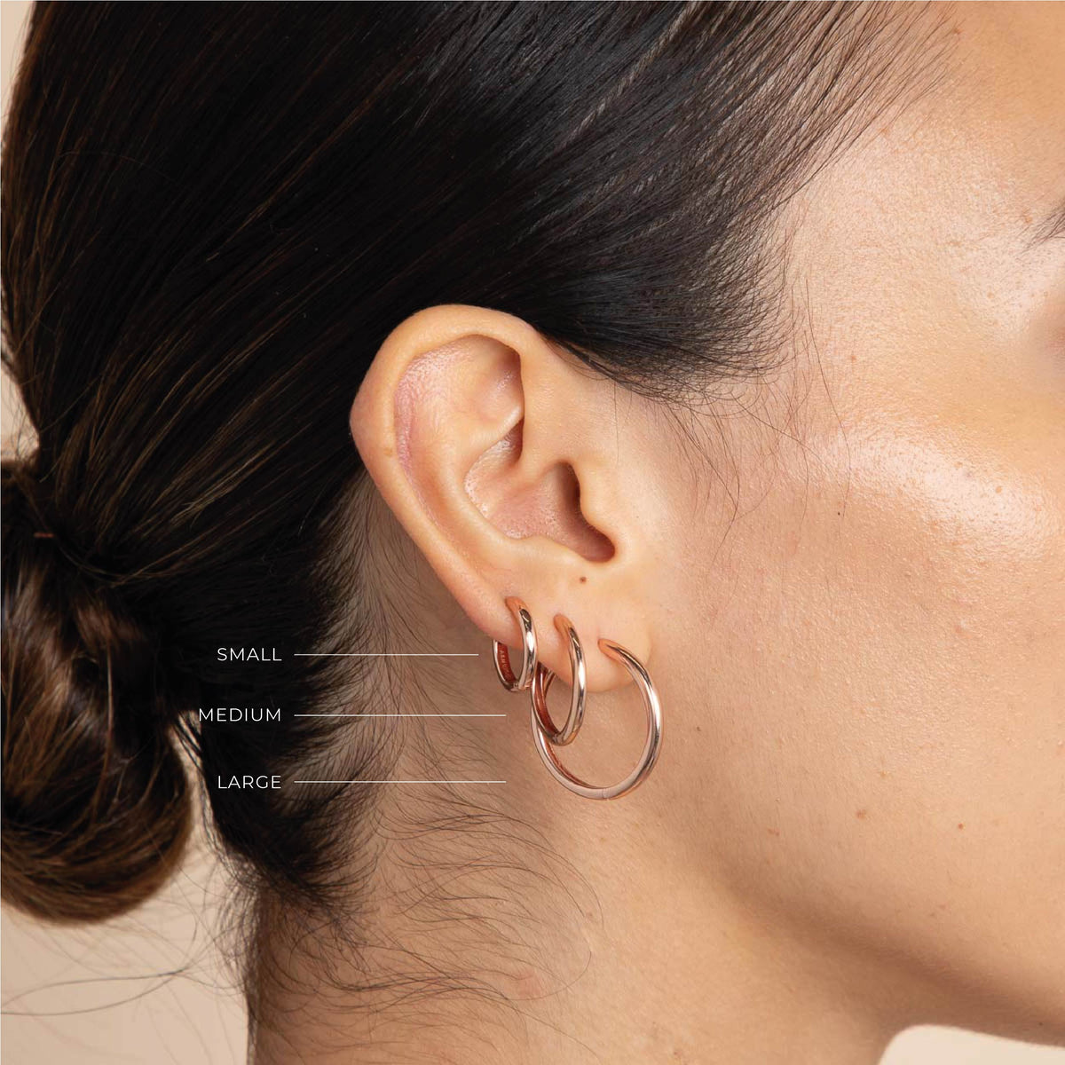 18k Rose Gold Plated Jewellery - Essential Small Hoops in Rose Gold - Hoop Earrings - Astrid & Miyu