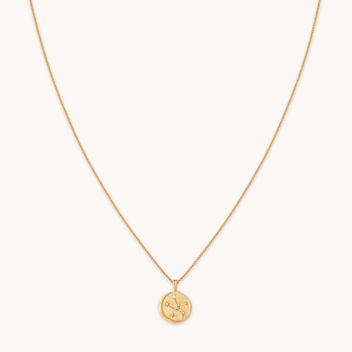 Taurus Zodiac Pendant Necklace in Gold