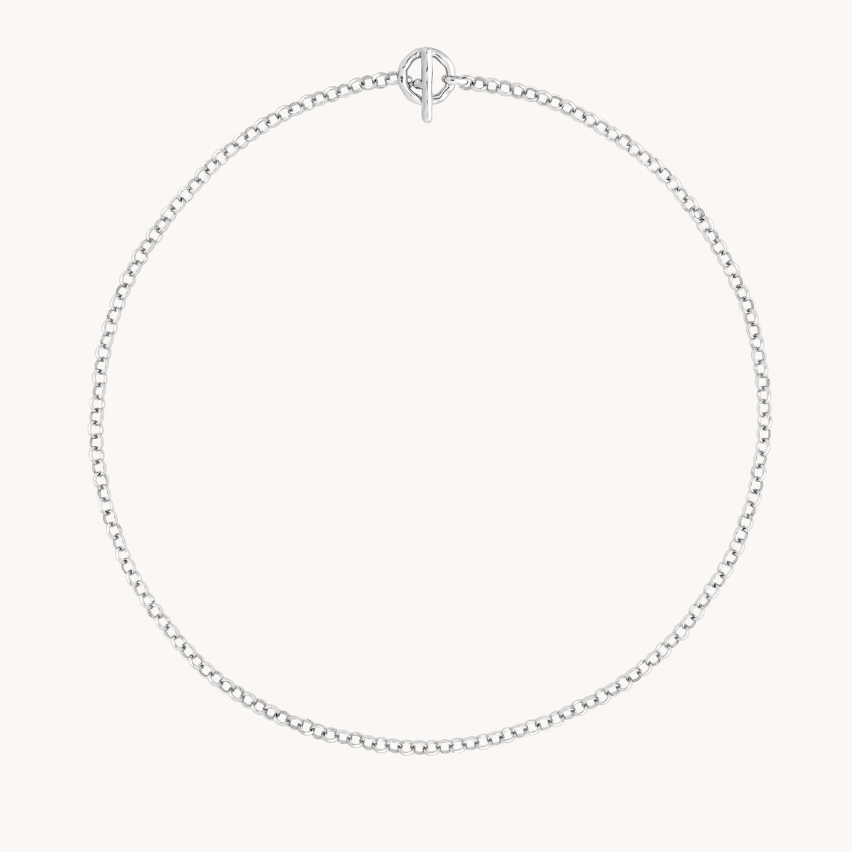 T-Bar Chain Necklace in Silver-Astrid & Miyu