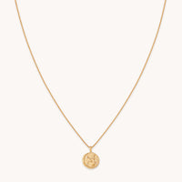 Virgo Zodiac Pendant Necklace in Gold