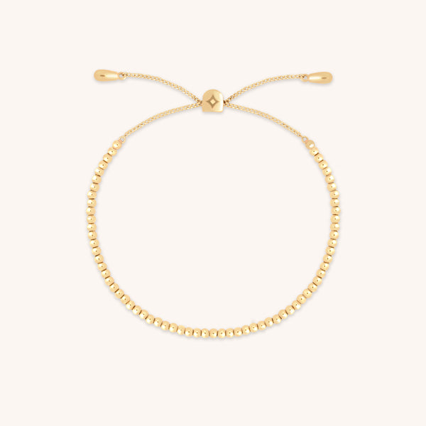 Beaded Bracelet in Solid Gold-Astrid & Miyu