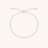 Beaded Bracelet in Solid White Gold-Astrid & Miyu