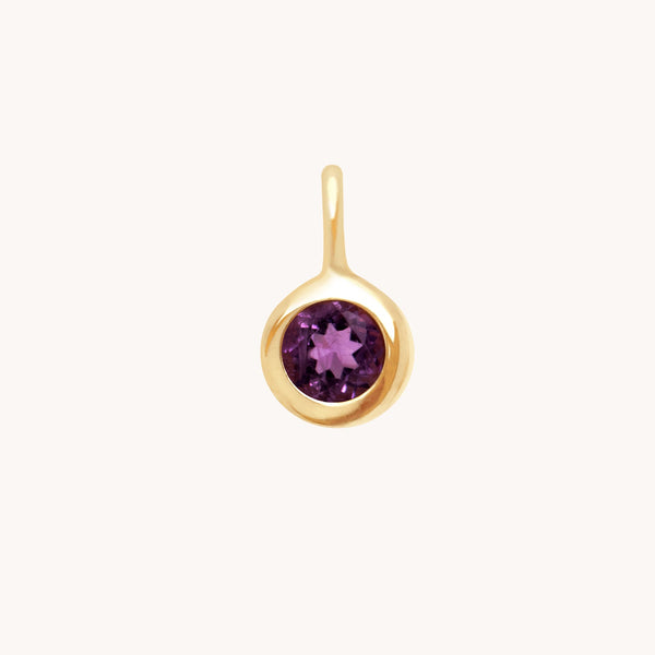 Birthstone Charms - Amethyst Intuition Charm 9k Gold - Welding Charm - Astrid & Miyu