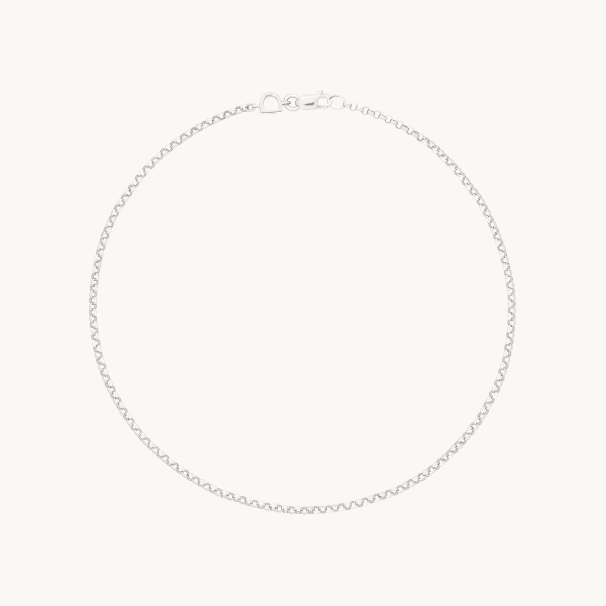 Chelsea Story Story Chain Anklet in Solid White Gold-Astrid & Miyu