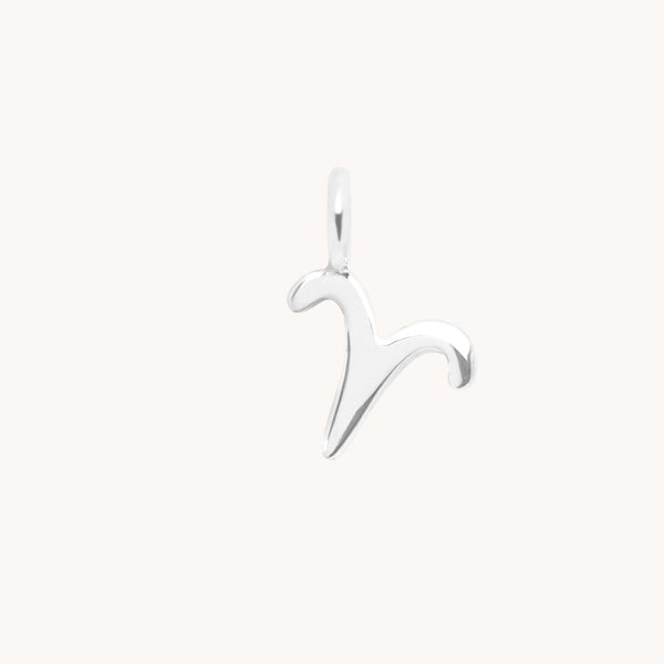 Aries Jewellery - Aries Zodiac Charm 9k White Gold - Welding Charm - Astrid & Miyu