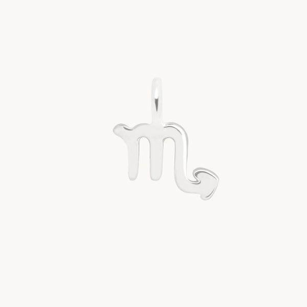 Scorpio Zodiac Charm 9k White Gold - Welding Charm - Astrid & Miyu