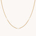 Station Navette Crystal Necklace in Gold