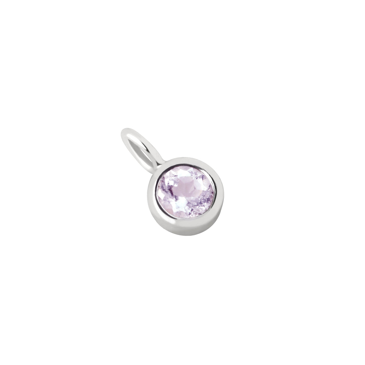 Birthstone Charms - Amethyst Intuition Charm 9k White Gold - Welding Charm - Astrid & Miyu