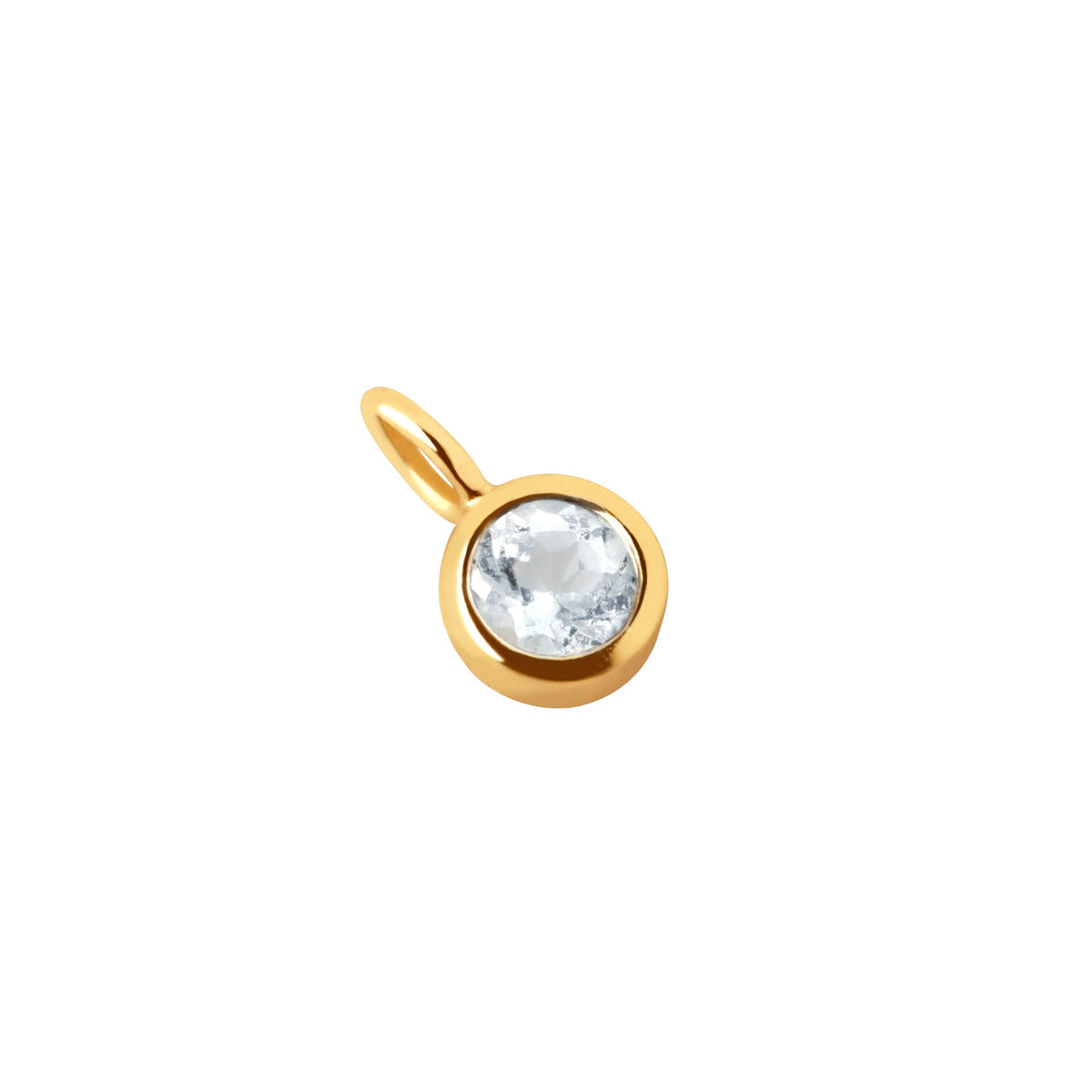 Birthstone Charms - Aquamarine Balance Charm 9k Gold - Welding Charm - Astrid & Miyu