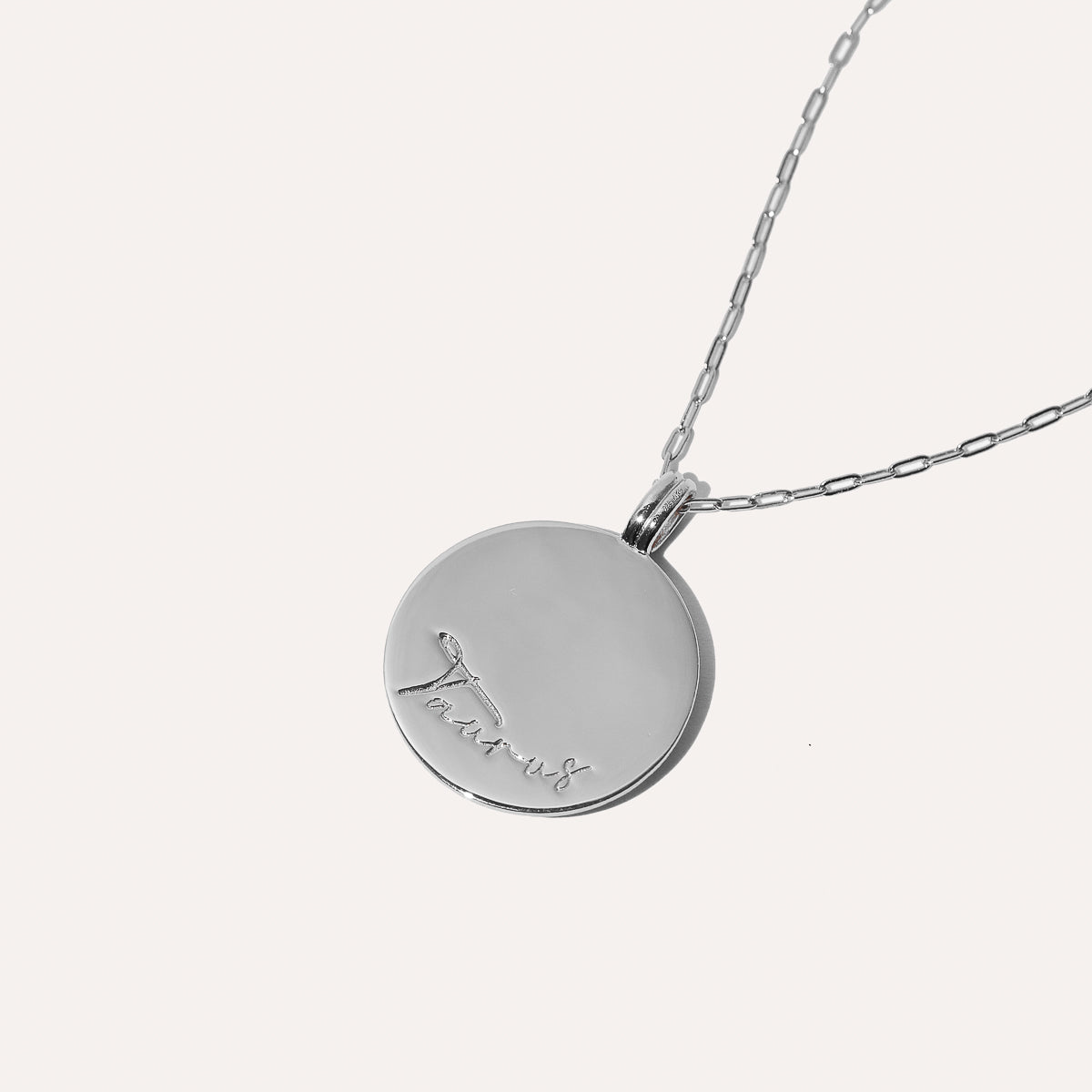 Bold Zodiac Taurus Pendant Necklace back