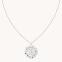 Libra Bold Zodiac Pendant Necklace in Silver