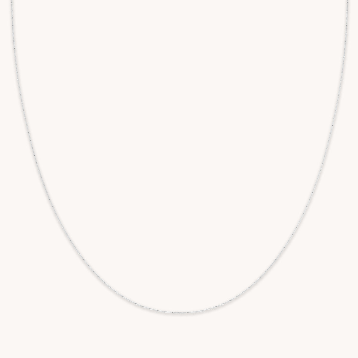 Gold Necklaces - Marylebone Chain Necklace in Solid White Gold - - Astrid & Miyu
