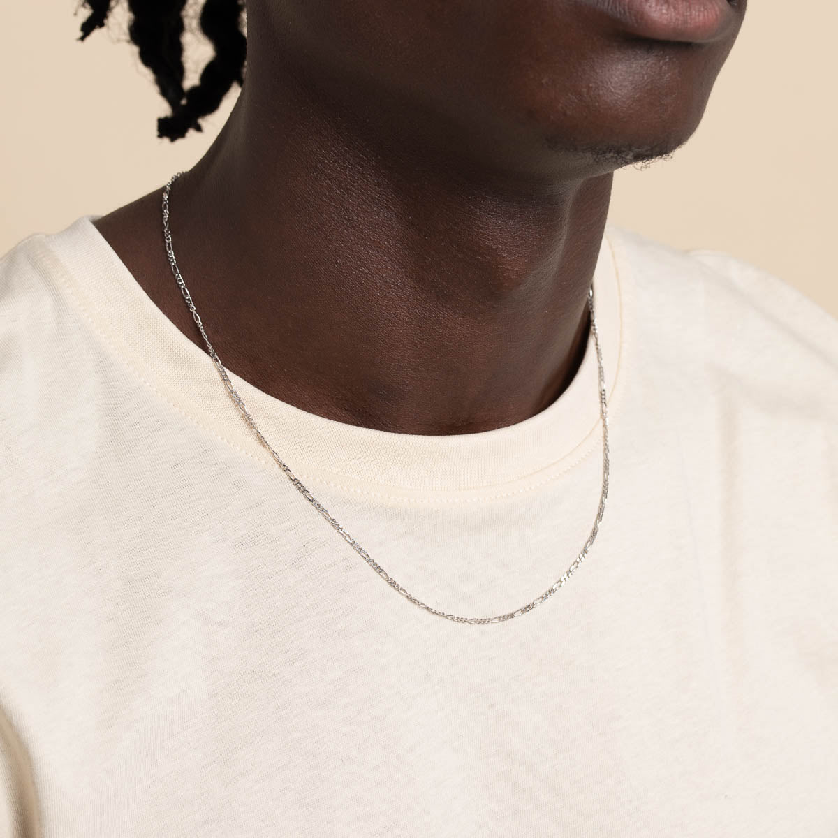 Charm Compatible Necklaces & Bracelets - Soho Chain Necklace in Solid White Gold - - Astrid & Miyu