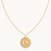 Virgo Bold Zodiac Pendant Necklace in Gold