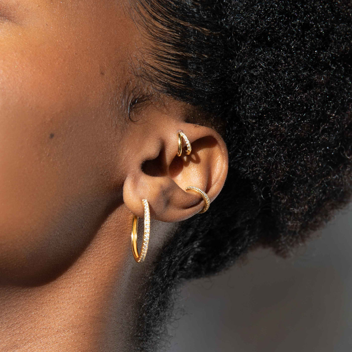 illusion crustal clicker worn in forward helix piercing