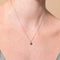 Birthstone Necklaces - February Amethyst Birthstone Necklace in Solid Gold - Pendant Necklace - Astrid &amp; Miyu