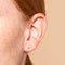Birthstone Earrings - March Aquamarine Birthstone Earrings in Solid White Gold - Stud Earrings - Astrid &amp; Miyu
