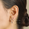 Diamond Pavé Hoops in Solid White Gold-Astrid &amp; Miyu