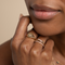 18k Gold Plated Jewellery - Orbit Signet Ring in Gold - Signet Ring - Astrid &amp; Miyu