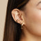 18k Gold Plated Jewellery - Heart Stud Earrings in Gold - Stud Earrings - Astrid &amp; Miyu