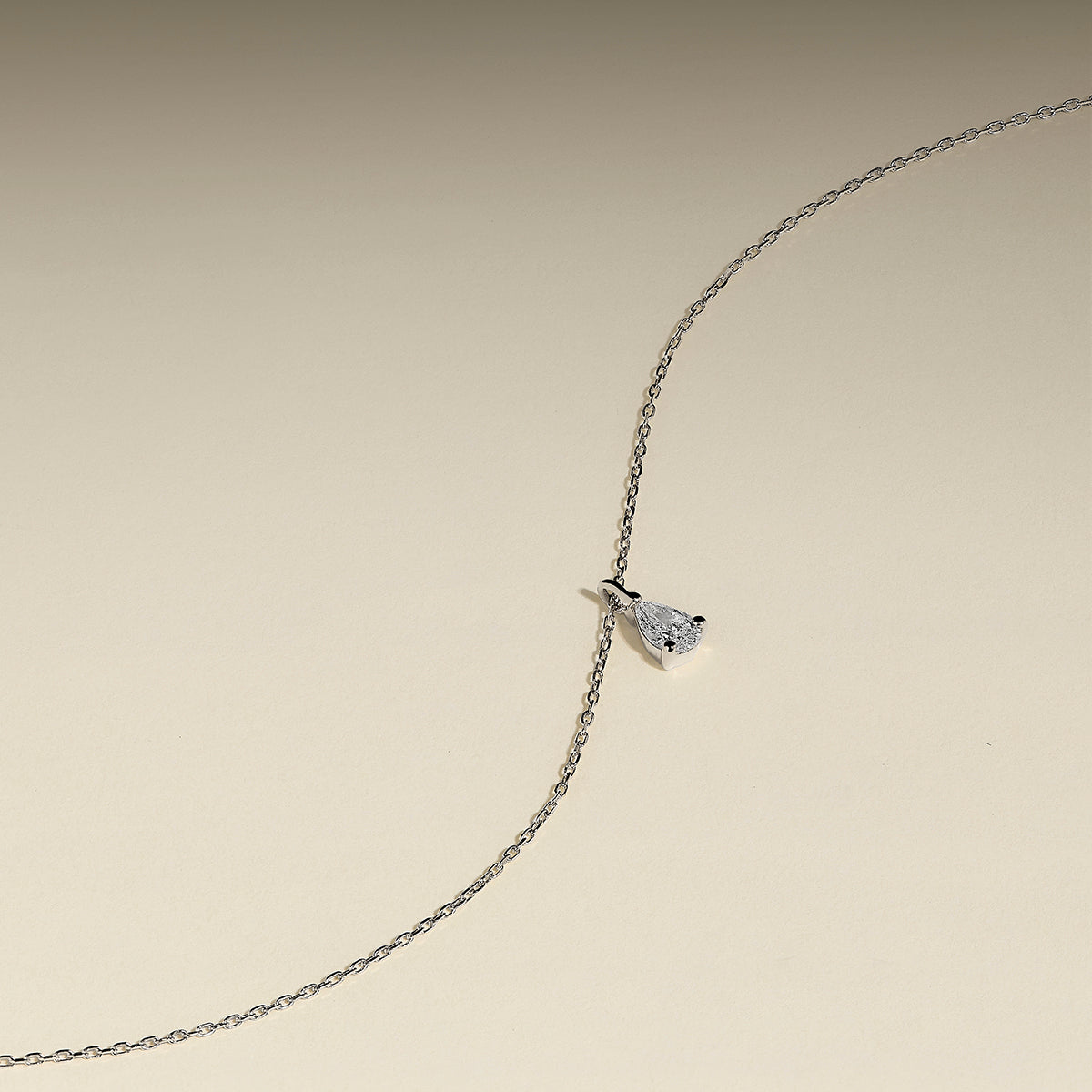 Diamond Pendant Necklace Ornament Bauble in Solid White Gold-Astrid &amp; Miyu
