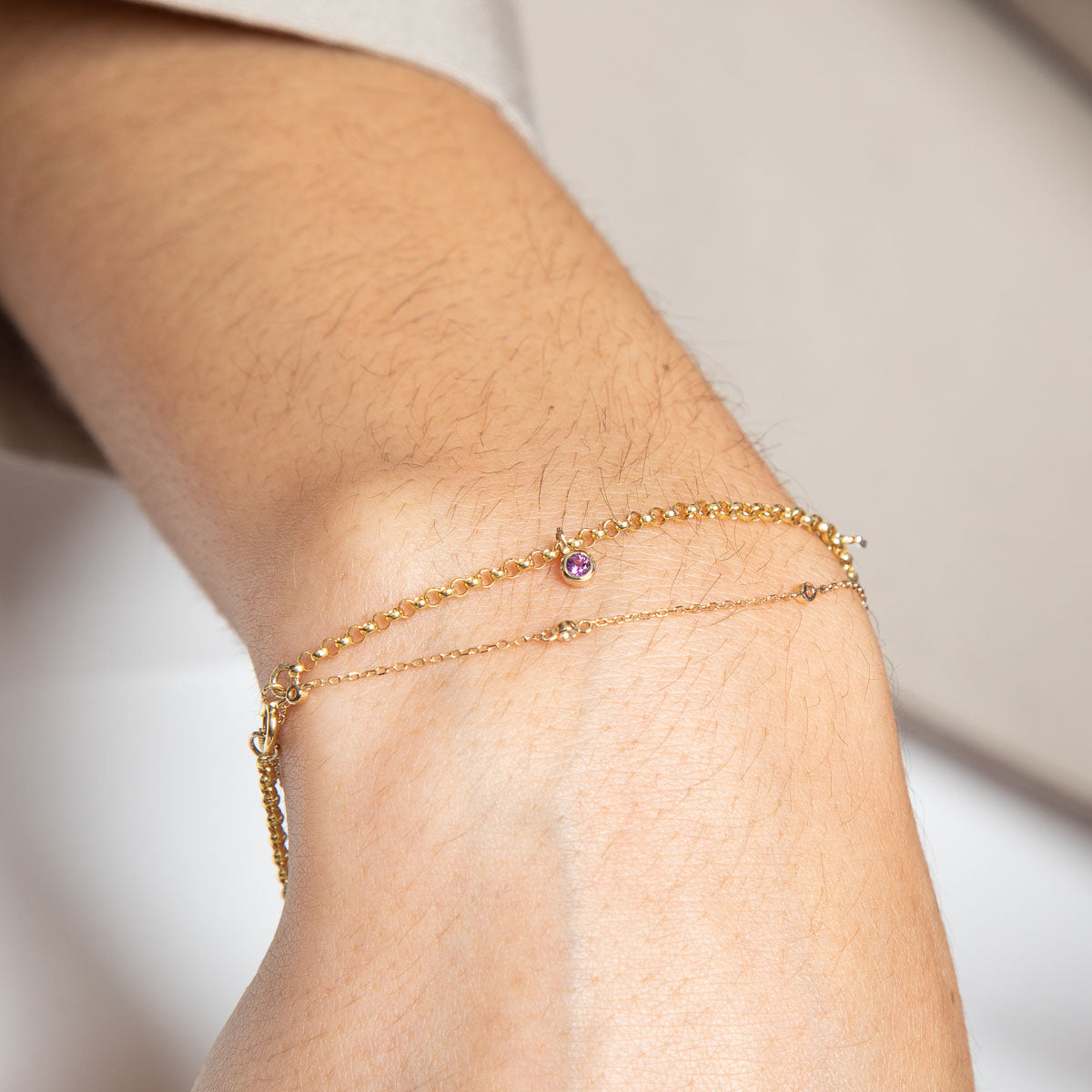Chain Bracelets - Chelsea Story Chain Bracelet in Solid Gold - Story Chain - Astrid &amp; Miyu