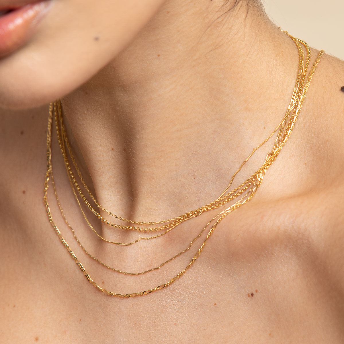 Charm Compatible Necklaces & Bracelets - Miyu Chain Necklace in Solid Gold - Chain Necklace - Astrid &amp; Miyu