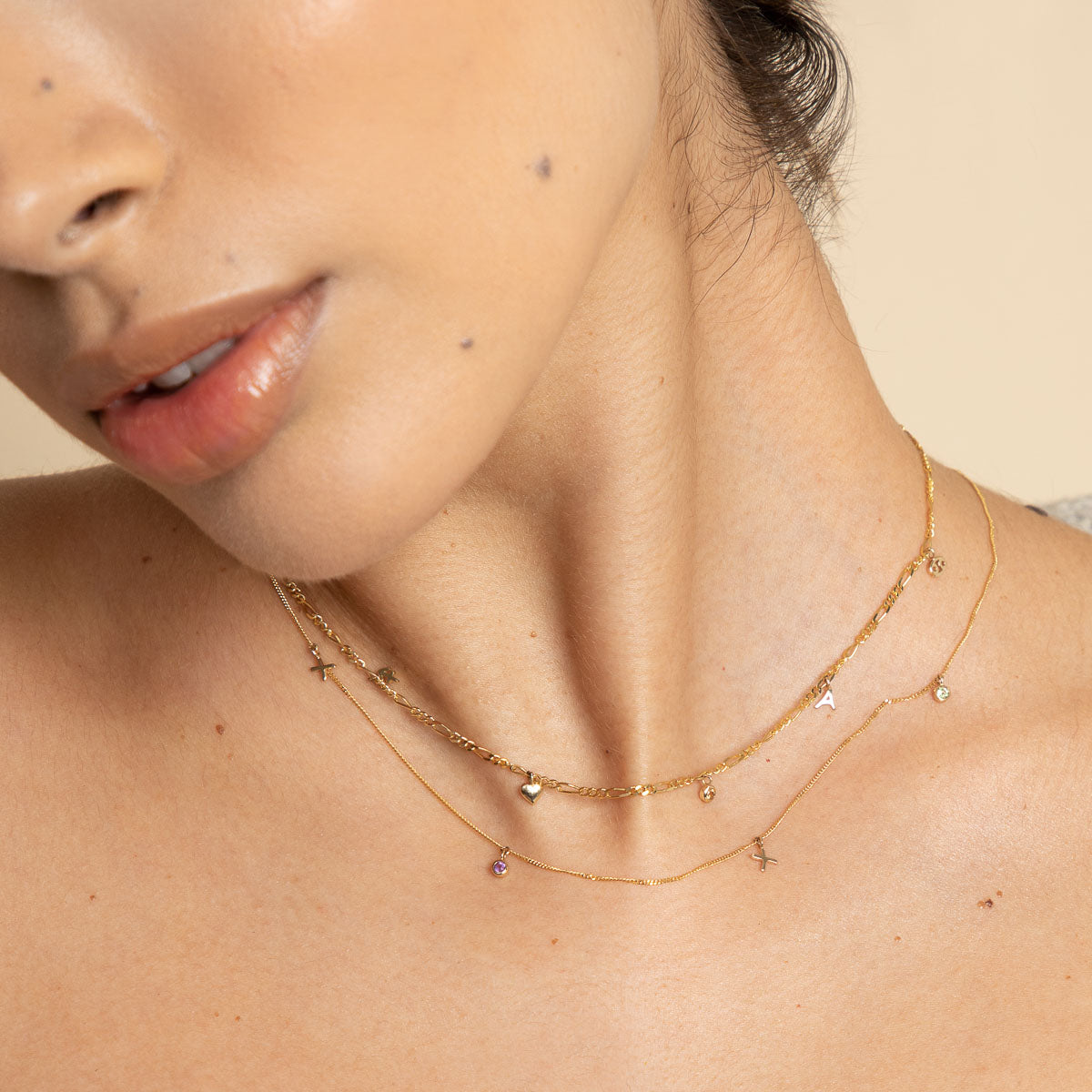 Gold Necklaces - Soho Story Chain Necklace in Solid Gold - Bespoke - Astrid &amp; Miyu