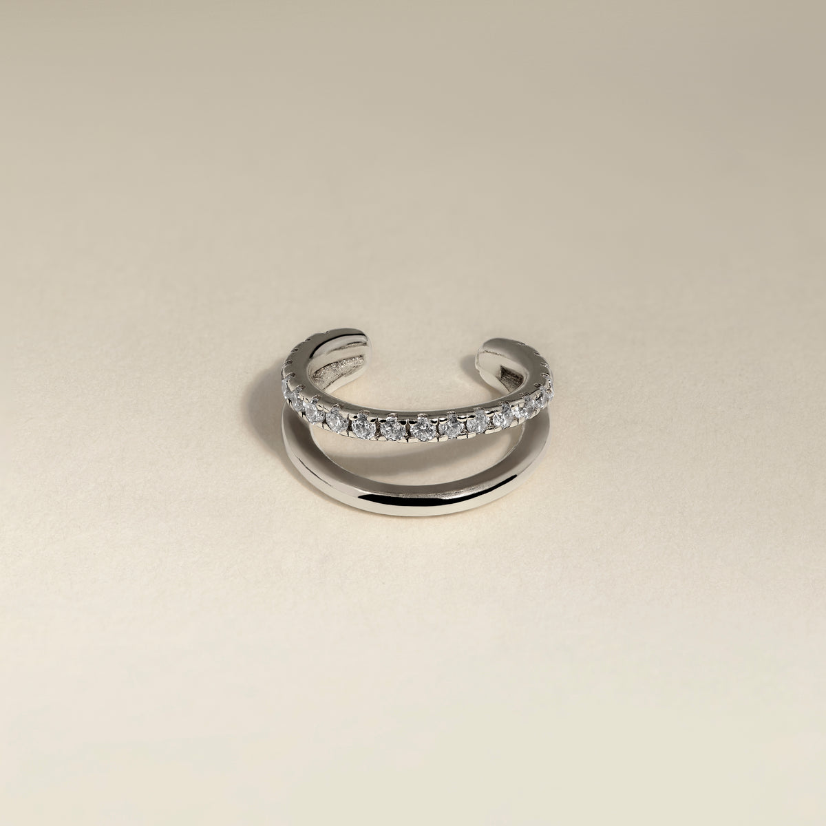 Illusion Crystal Ear Cuff in Silver-Astrid &amp; Miyu