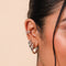 Bold Large Hoops in Silver worn