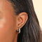 Bold Medium Hoops in Silver worn