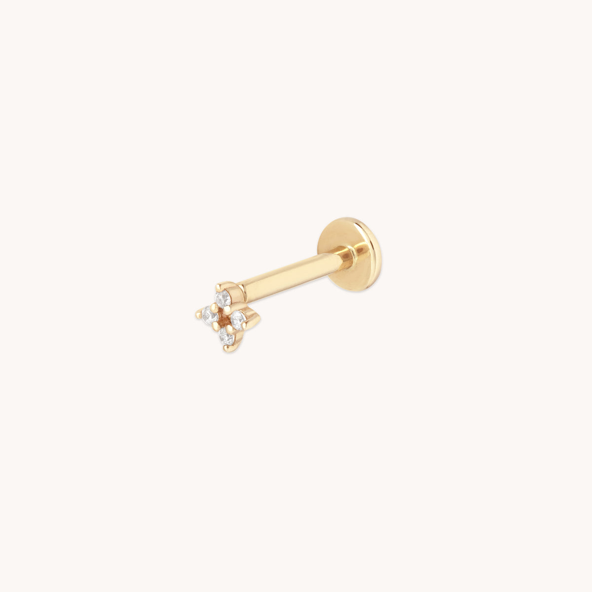 Cosmic Star Crystal Piercing Stud in Solid Gold-Astrid &amp; Miyu