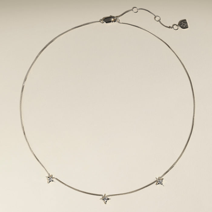 Cosmic Star Charm Necklace in Silver-Astrid &amp; Miyu
