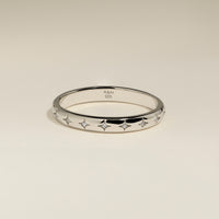 Cosmic Star Band Ring in Silver-Astrid &amp; Miyu