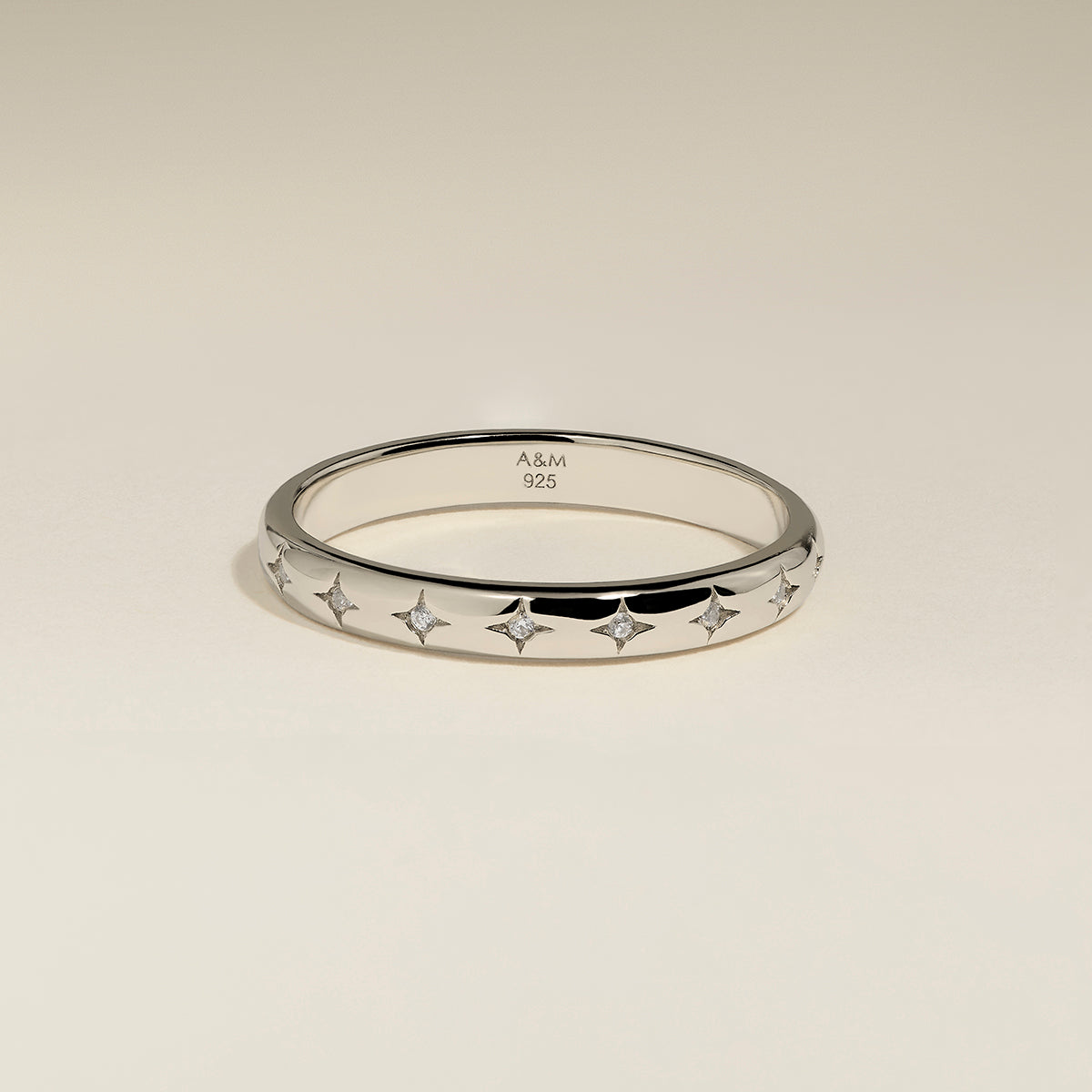 Cosmic Star Band Ring in Silver-Astrid &amp; Miyu