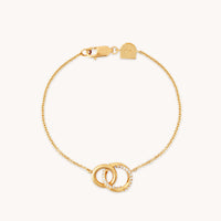 18k Gold Plated Jewellery - Orbit Crystal Bracelet in Gold - Chain Bracelet - Astrid &amp; Miyu