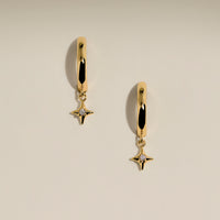 Cosmic Star Charm Huggies in Gold-Astrid &amp; Miyu