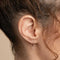 18k Rose Gold Plated Jewellery - Cosmic Star Charm Huggies in Rose Gold - Huggies - Astrid &amp; Miyu