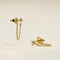 Cosmic Star Chain Stud Earrings in Gold-Astrid &amp; Miyu