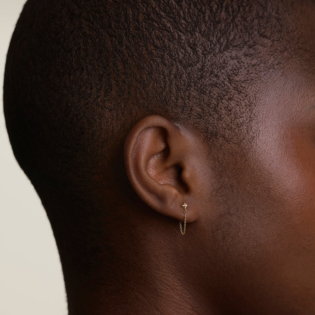 Cosmic Star Chain Stud Earrings in Gold-Astrid &amp; Miyu