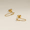 Cosmic Star Chain Stud Earrings in Gold-Astrid &amp; Miyu