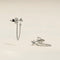 Cosmic Star Chain Stud Earrings in Silver-Astrid &amp; Miyu
