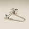 Cosmic Star Chain Stud Earrings in Silver-Astrid &amp; Miyu
