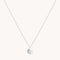 April White Topaz - April White Topaz Birthstone Necklace in Solid White Gold - Pendant Necklace - Astrid &amp; Miyu