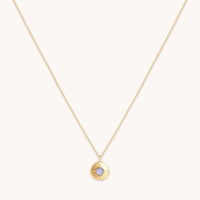 December Tanzanite - December Tanzanite Birthstone Necklace in Solid Gold - Pendant Necklace - Astrid &amp; Miyu