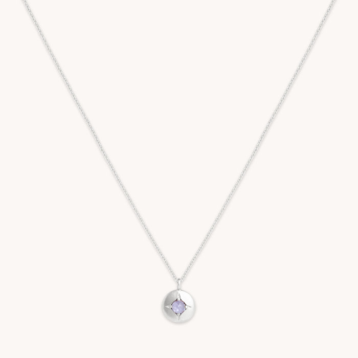 December Tanzanite - December Tanzanite Birthstone Necklace in Solid White Gold - Pendant Necklace - Astrid &amp; Miyu