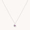 Birthstone Necklaces - February Amethyst Birthstone Necklace in Solid White Gold - Pendant Necklace - Astrid &amp; Miyu