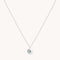 Birthstone Jewellery - March Aquamarine Birthstone Necklace in Solid White Gold - Pendant Necklace - Astrid &amp; Miyu
